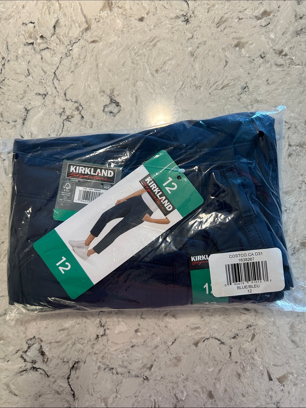 Kirkland Signature Navy Cropped Straight Ankle Pants